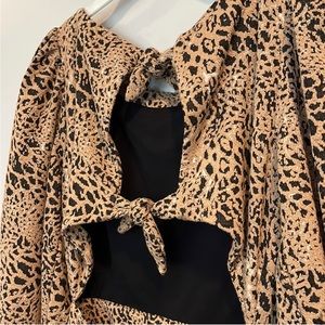 Anthropologie leopard print dress
